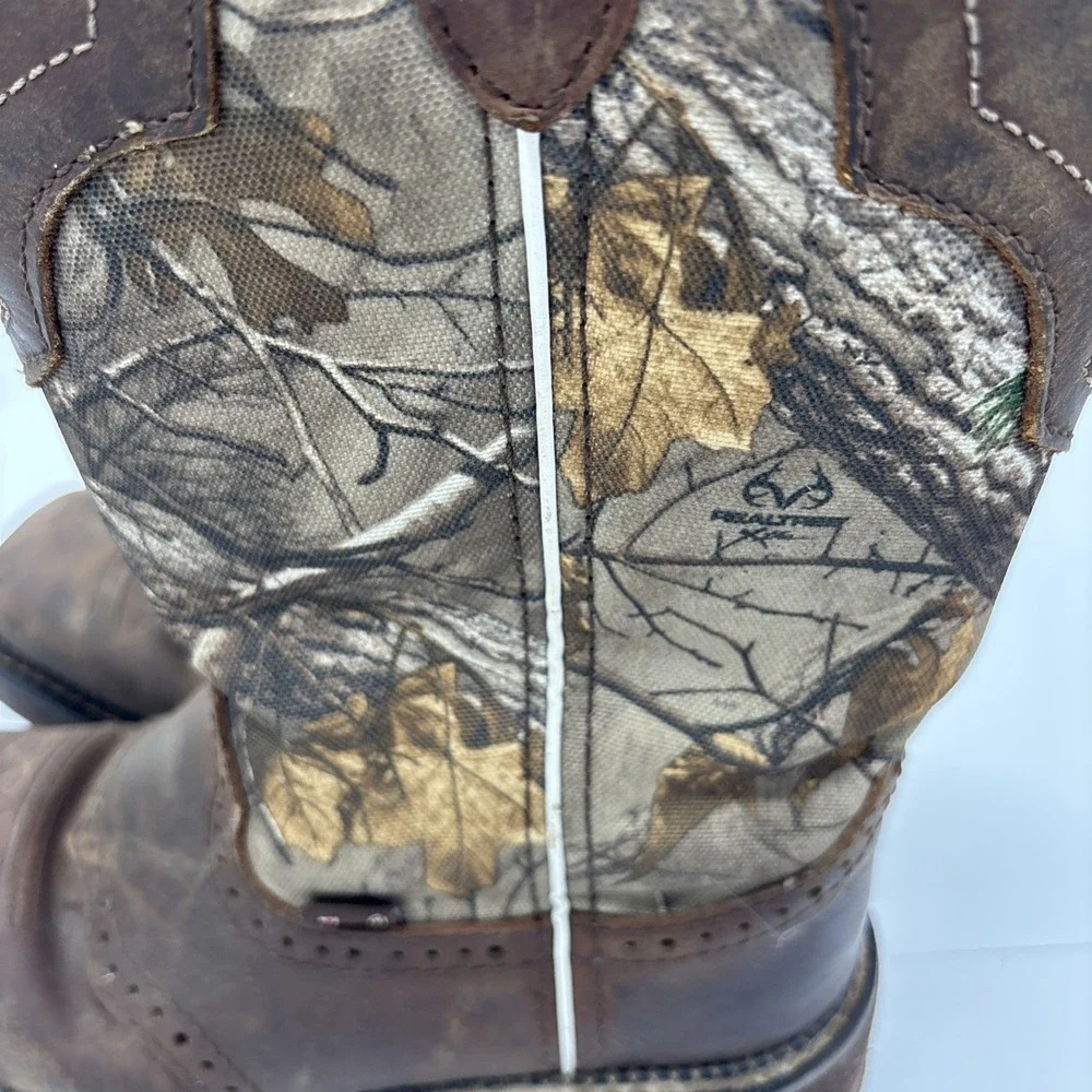 Justin Gypsy Brown  Camo Leather Women's Cowgirl Boots Size 6.5 B